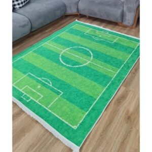 فرشینه کودک طرح زمین فوتبال زیبا C154 ضد لغزش