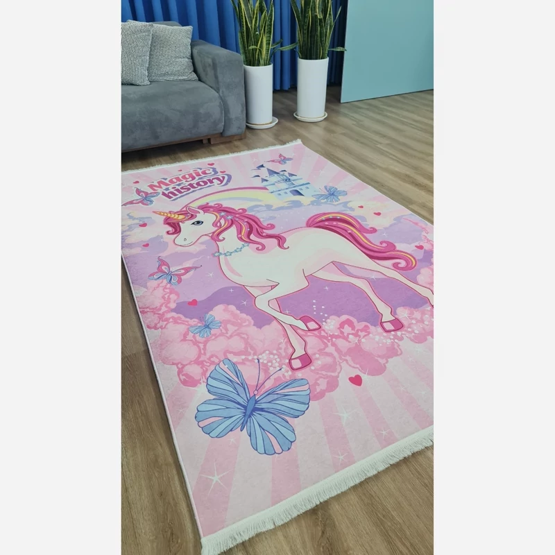 فرشینه کودک طرح اسب تک شاخ C147 ضد لغزش - تصویر 2