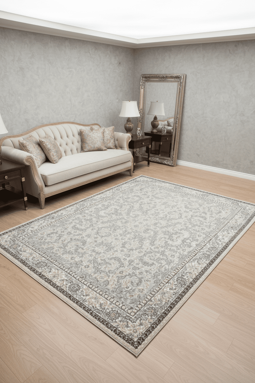 فرشینه مدرن جنس رویه مخمل ترک کد u30 استُپ دار (ابعاد دلخواه ) تولید میشه