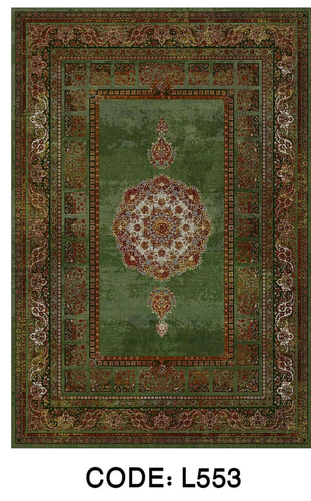 فرش مدرن سبز تیره، موجود در انواع مختلف