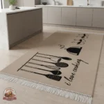 فرشینه آشپزخانه k110 | جنس رویه مخمل هازان ترک زیره ضدلغزش (ابعاد مختلف) تولید میشه
