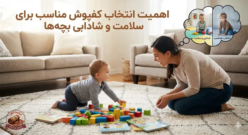 اهمیت انتخاب کفپوش مناسب برای سلامت و شادابی بچهها، فرشینه نازگل