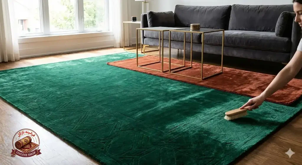 بررسی جامع ترند ۲۰۲۵ فرشینه مخمل: رنگ‌های سال + راهنمای چیدمان، فرشینه نازگل