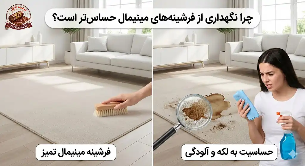 چرا نگهداری از فرشینههای مینیمال حساستر استف فرشینه نازگل