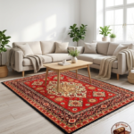فرشینه مدرن طرح سنتی | رویه مخمل نرم و لطیف | زیره استپ دار  ابعاد مختلف کد o125