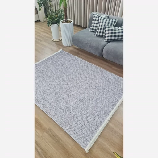فرش چاپی مخمل هازان ترک طرح گلیم کد P154 - تصویر 5
