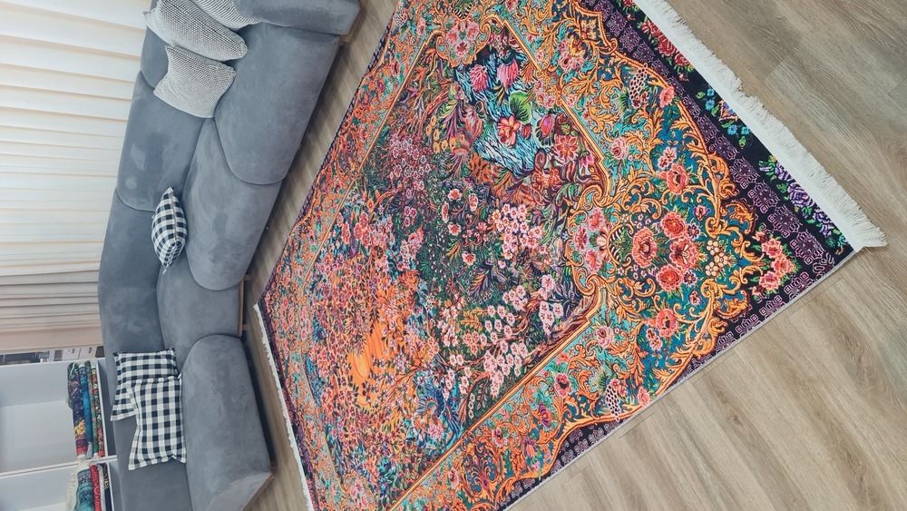 فرشینه مخمل ترک طرح ابریشمی A034 - تصویر 5