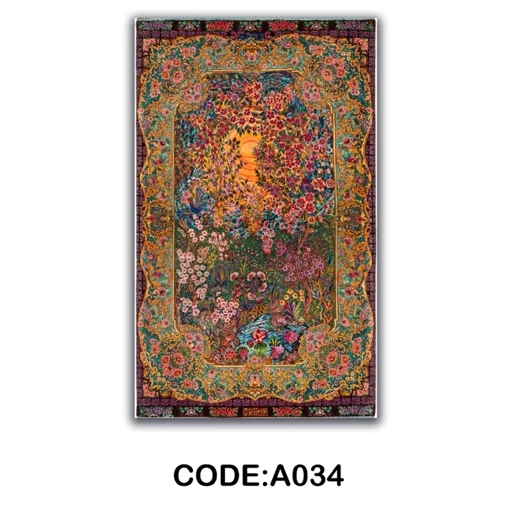 فرشینه مخمل ترک طرح ابریشمی A034 - تصویر 2