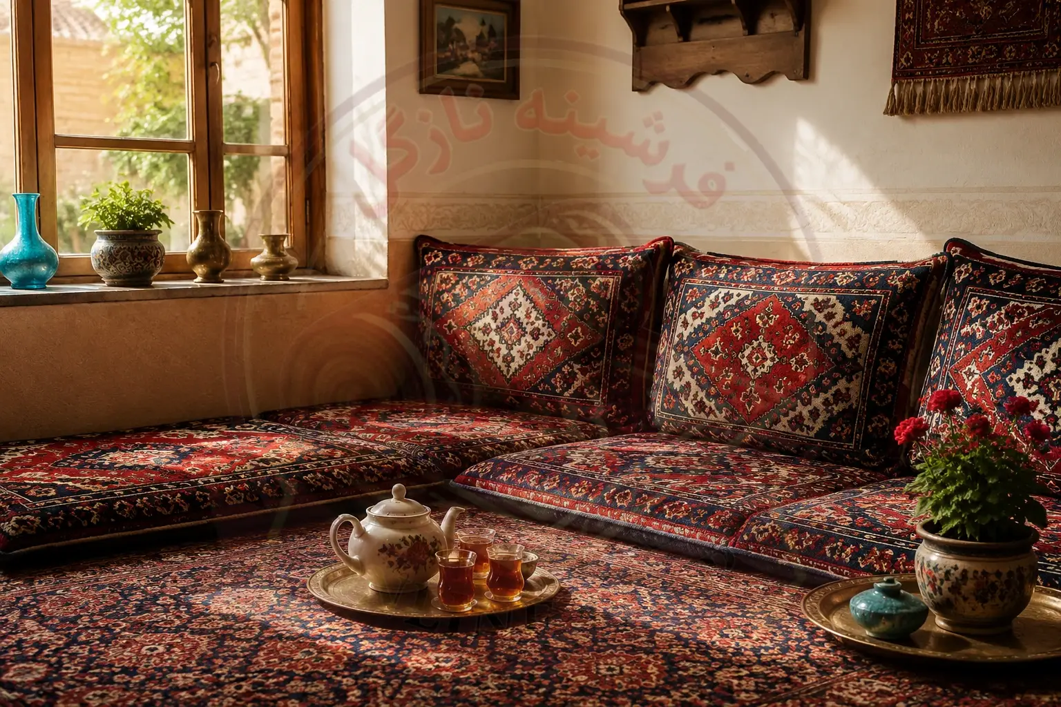 پشتی چیست و چه کاربردی در دکوراسیون دارد؟ُ فرشینه نازگل